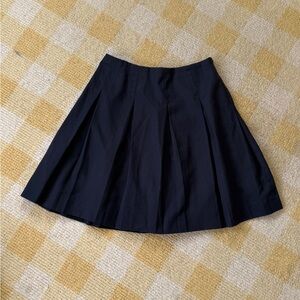 Elegant Navy Pleated Skirt